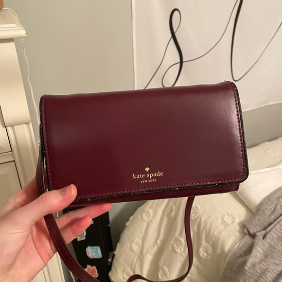 Kate Spade Connie Crossbody Bag Plum Glitter - Picture 5 of 15